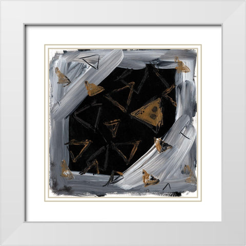 Triangle Wonder II White Modern Wood Framed Art Print with Double Matting by Lee, Judson