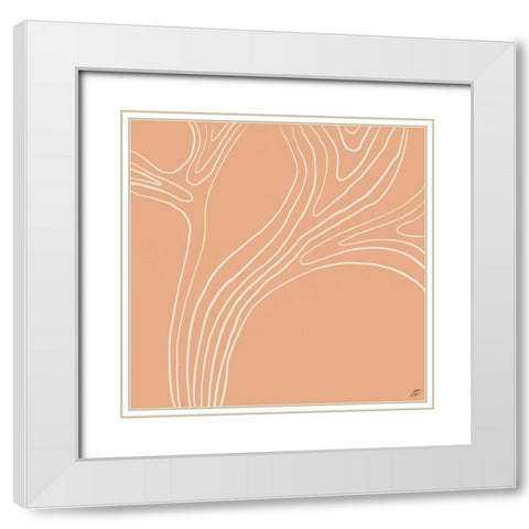 Tree Up II White Modern Wood Framed Art Print with Double Matting by Lee, Judson