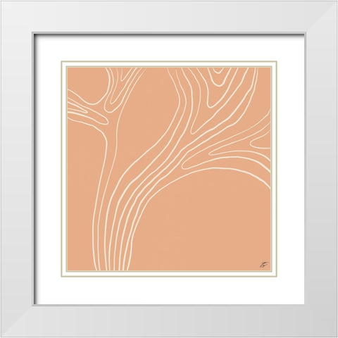 Tree Up II White Modern Wood Framed Art Print with Double Matting by Lee, Judson