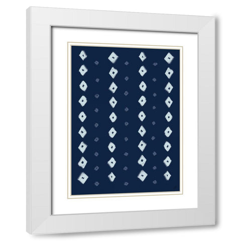 Textile Diamonds I White Modern Wood Framed Art Print with Double Matting by Lee, Judson