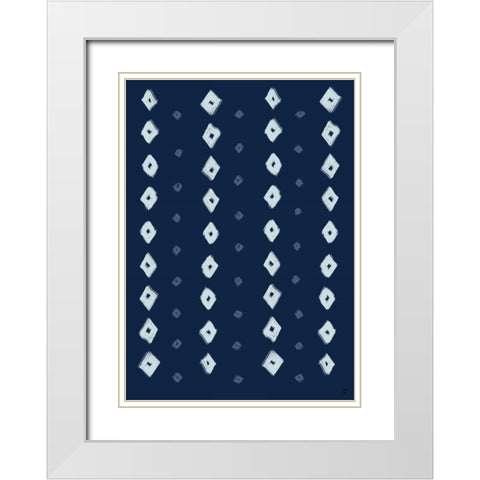 Textile Diamonds I White Modern Wood Framed Art Print with Double Matting by Lee, Judson