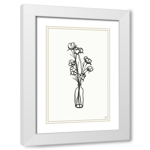 Floral Arrangement IV White Modern Wood Framed Art Print with Double Matting by Lee, Judson