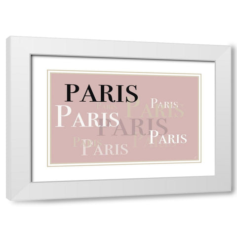 Paris White Modern Wood Framed Art Print with Double Matting by Lee, Judson