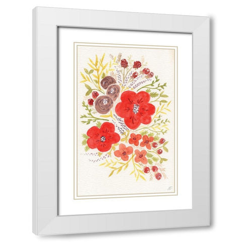 Watercolor Cluster White Modern Wood Framed Art Print with Double Matting by Lee, Judson