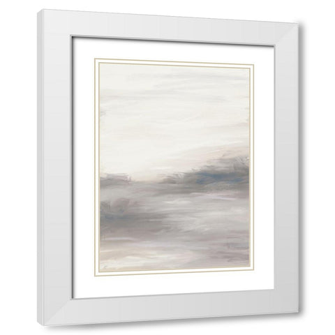Blue-Mauve Abstract White Modern Wood Framed Art Print with Double Matting by Lee, Judson