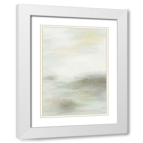 Gentle Green Good White Modern Wood Framed Art Print with Double Matting by Lee, Judson