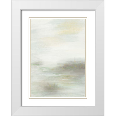 Gentle Green Good White Modern Wood Framed Art Print with Double Matting by Lee, Judson