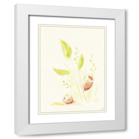Grass and Bulbs White Modern Wood Framed Art Print with Double Matting by Lee, Judson