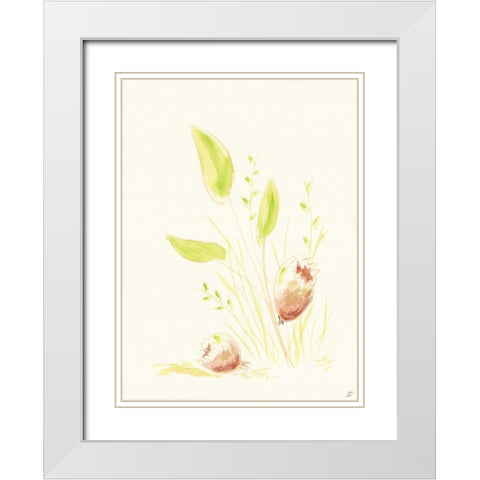 Grass and Bulbs White Modern Wood Framed Art Print with Double Matting by Lee, Judson