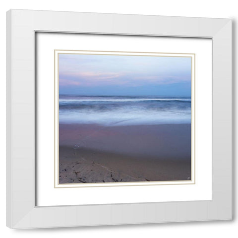 Washy Beach in Pink White Modern Wood Framed Art Print with Double Matting by Lee, Judson