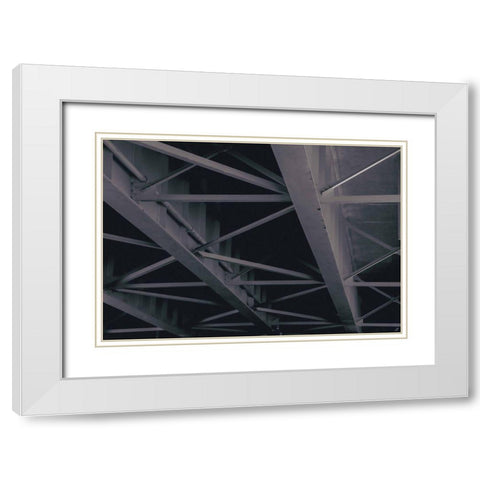 Steel Archiscape White Modern Wood Framed Art Print with Double Matting by Lee, Judson