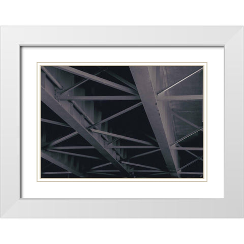 Steel Archiscape White Modern Wood Framed Art Print with Double Matting by Lee, Judson