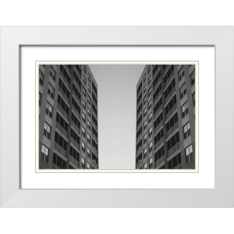 Alley Viewscape White Modern Wood Framed Art Print with Double Matting by Lee, Judson