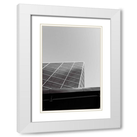 Look Tall II White Modern Wood Framed Art Print with Double Matting by Lee, Judson