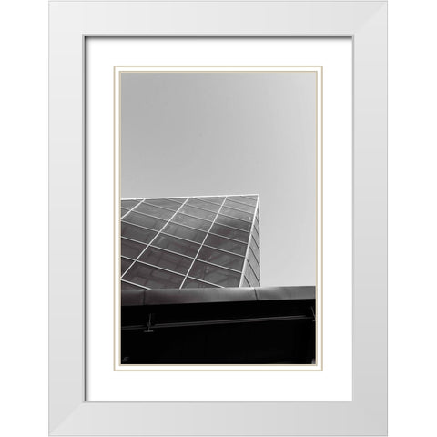 Look Tall II White Modern Wood Framed Art Print with Double Matting by Lee, Judson