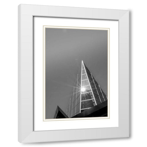 Look Tall III White Modern Wood Framed Art Print with Double Matting by Lee, Judson