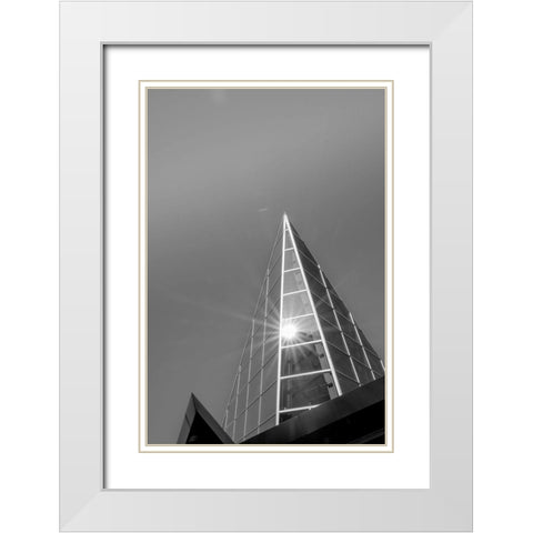 Look Tall III White Modern Wood Framed Art Print with Double Matting by Lee, Judson