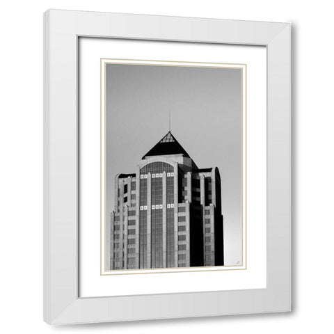 Old Skyscraper White Modern Wood Framed Art Print with Double Matting by Lee, Judson