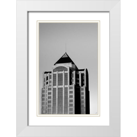 Old Skyscraper White Modern Wood Framed Art Print with Double Matting by Lee, Judson