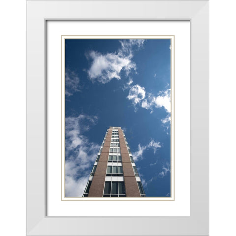 Look Tall Tower White Modern Wood Framed Art Print with Double Matting by Lee, Judson