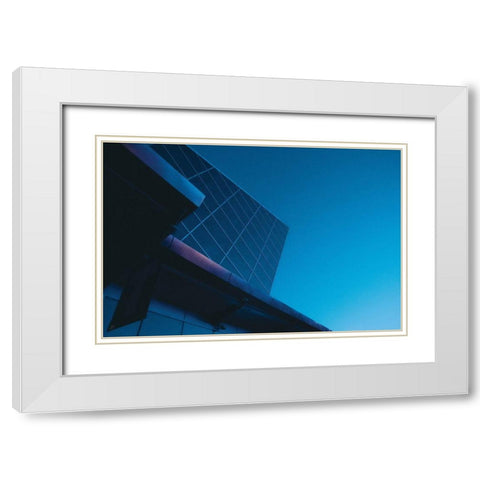 Blue Monday White Modern Wood Framed Art Print with Double Matting by Lee, Judson