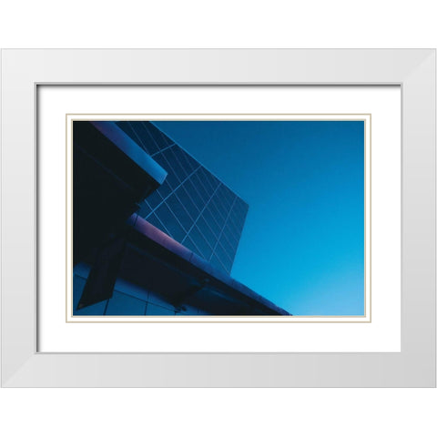 Blue Monday White Modern Wood Framed Art Print with Double Matting by Lee, Judson