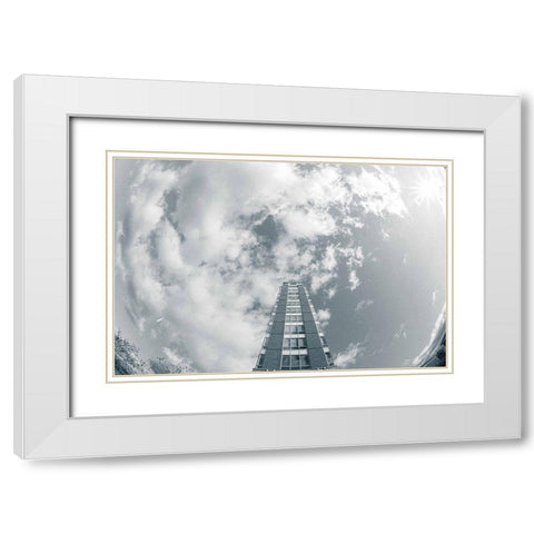 Tower in the Sky White Modern Wood Framed Art Print with Double Matting by Lee, Judson