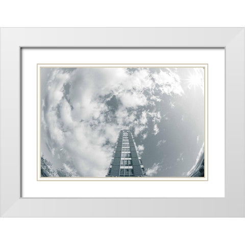 Tower in the Sky White Modern Wood Framed Art Print with Double Matting by Lee, Judson