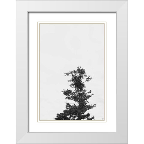 Solo Tower White Modern Wood Framed Art Print with Double Matting by Lee, Judson