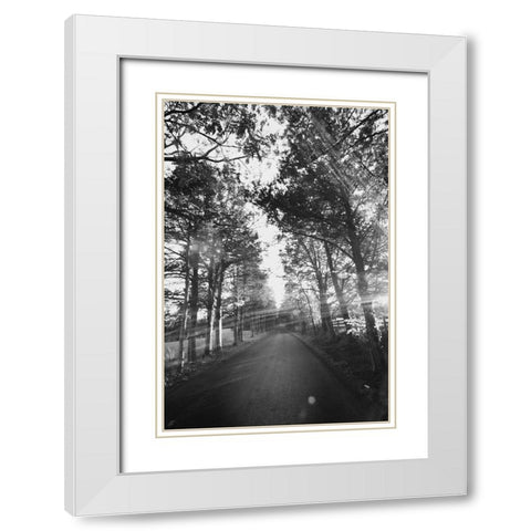 Country Road White Modern Wood Framed Art Print with Double Matting by Lee, Judson