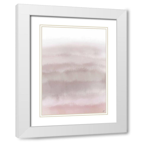 Pink Pastels White Modern Wood Framed Art Print with Double Matting by Lee, Judson