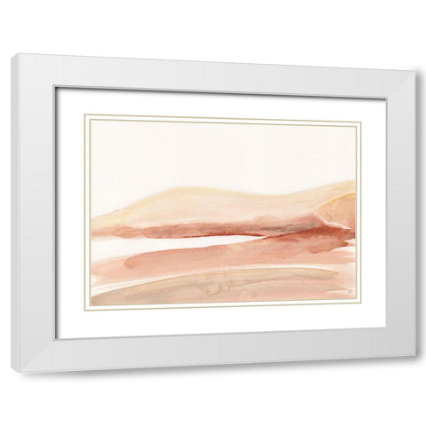 Yellow Hills White Modern Wood Framed Art Print with Double Matting by Lee, Judson