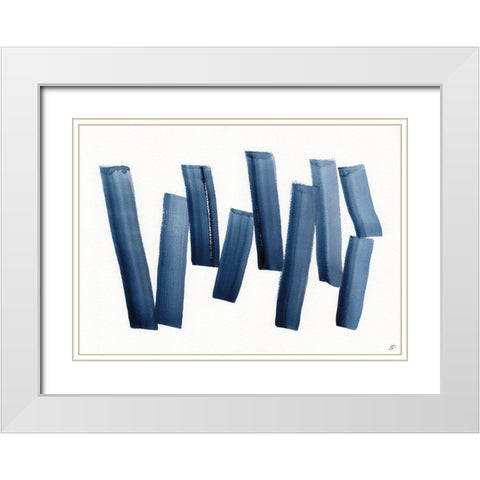 Line Leanings White Modern Wood Framed Art Print with Double Matting by Lee, Judson