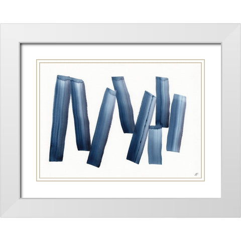 Line Leanings II White Modern Wood Framed Art Print with Double Matting by Lee, Judson