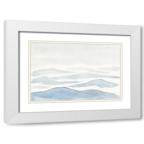 Smokey Hills White Modern Wood Framed Art Print with Double Matting by Lee, Judson