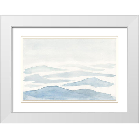 Smokey Hills White Modern Wood Framed Art Print with Double Matting by Lee, Judson