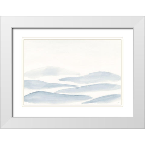 Many Grey Hills White Modern Wood Framed Art Print with Double Matting by Lee, Judson