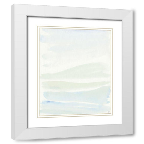 Many Yellow Hills White Modern Wood Framed Art Print with Double Matting by Lee, Judson