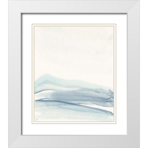 Sloped Soft Hills White Modern Wood Framed Art Print with Double Matting by Lee, Judson