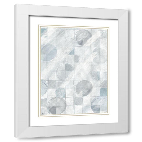Circle Gets the Square III White Modern Wood Framed Art Print with Double Matting by Lee, Judson