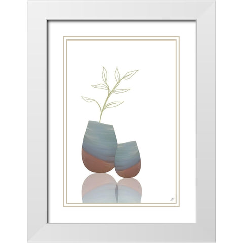 Sketchy White Modern Wood Framed Art Print with Double Matting by Lee, Judson