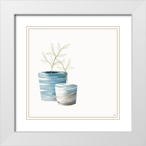 Marble Pot White Modern Wood Framed Art Print with Double Matting by Lee, Judson