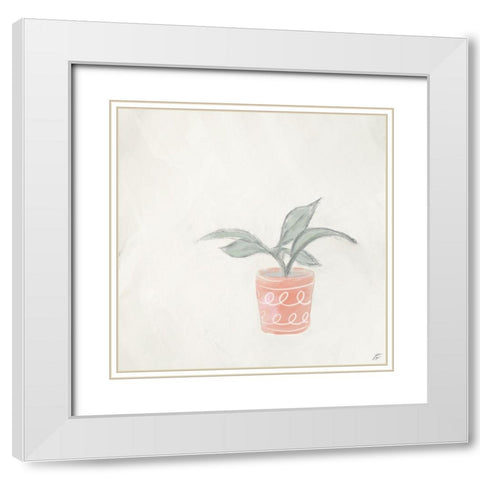 Potted Plant II White Modern Wood Framed Art Print with Double Matting by Lee, Judson