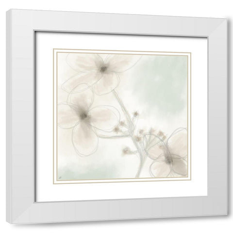 Flower Clipping White Modern Wood Framed Art Print with Double Matting by Lee, Judson