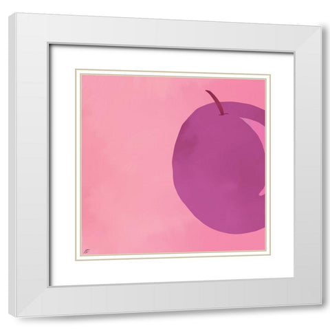 Plum I White Modern Wood Framed Art Print with Double Matting by Lee, Judson