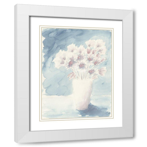 Wild Blue White Modern Wood Framed Art Print with Double Matting by Lee, Judson