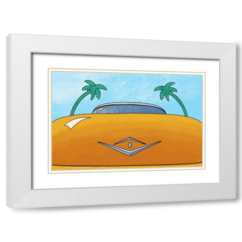 Ocean Drive White Modern Wood Framed Art Print with Double Matting by Lee, Judson