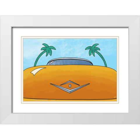 Ocean Drive White Modern Wood Framed Art Print with Double Matting by Lee, Judson