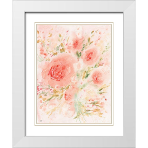 Loosely Floral White Modern Wood Framed Art Print with Double Matting by Lee, Judson