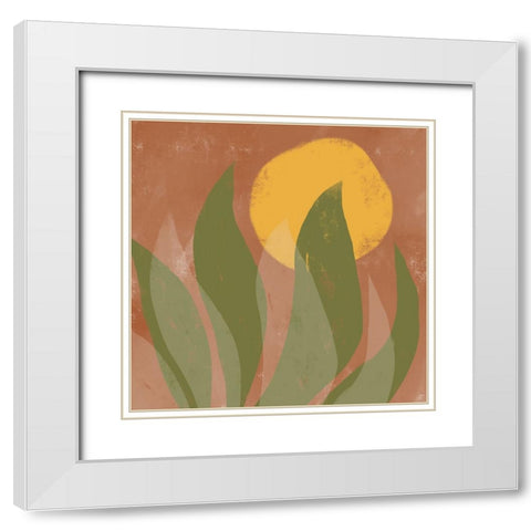 Aloe and Sun White Modern Wood Framed Art Print with Double Matting by Lee, Judson